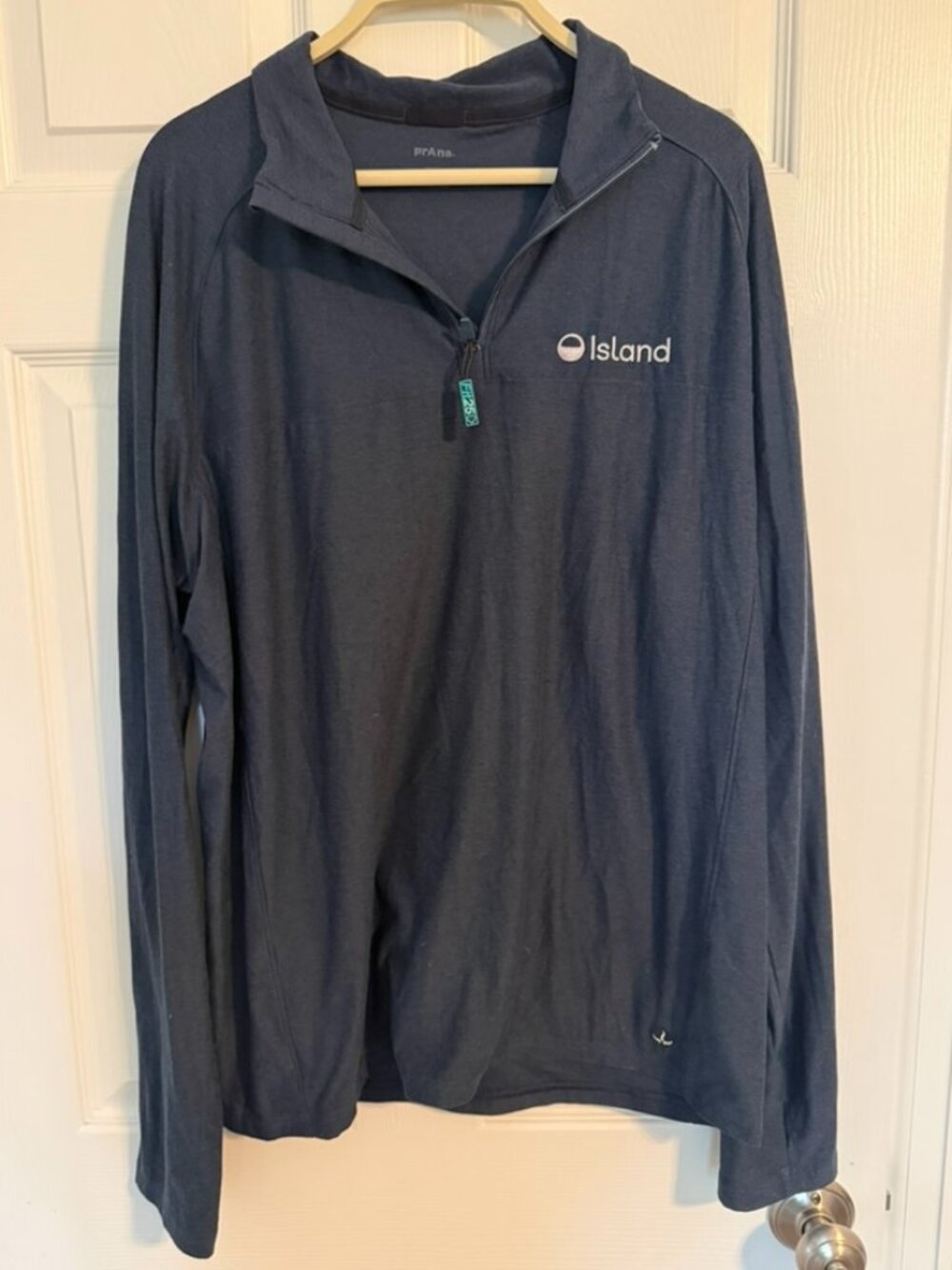 PrAna Men's Large Quarter Zip Navy Blue